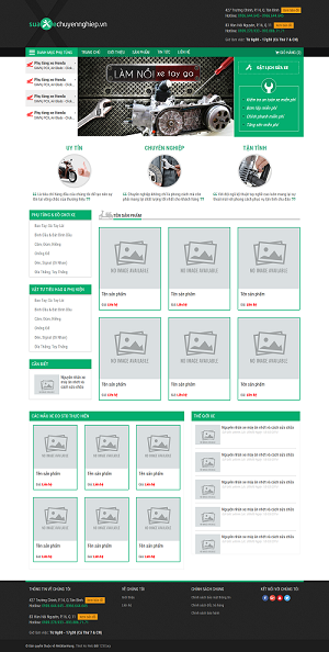 Mẫu web phụ tùng xe 005