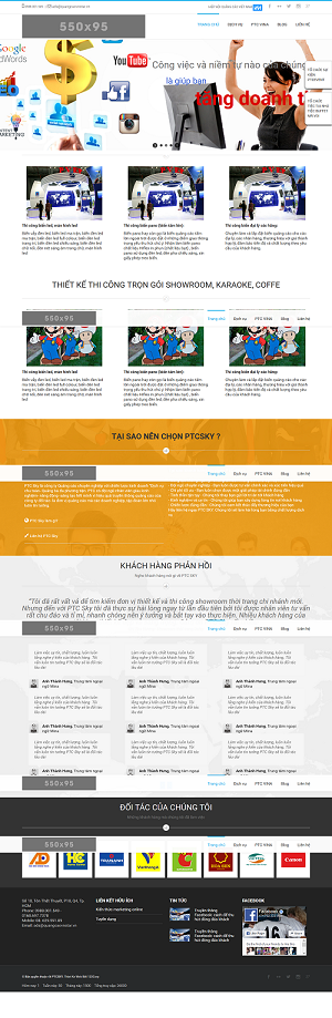 Mẫu web quảng cáo 002