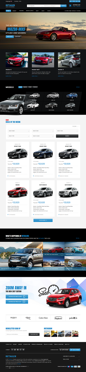 Mẫu website bán hàng ôtô