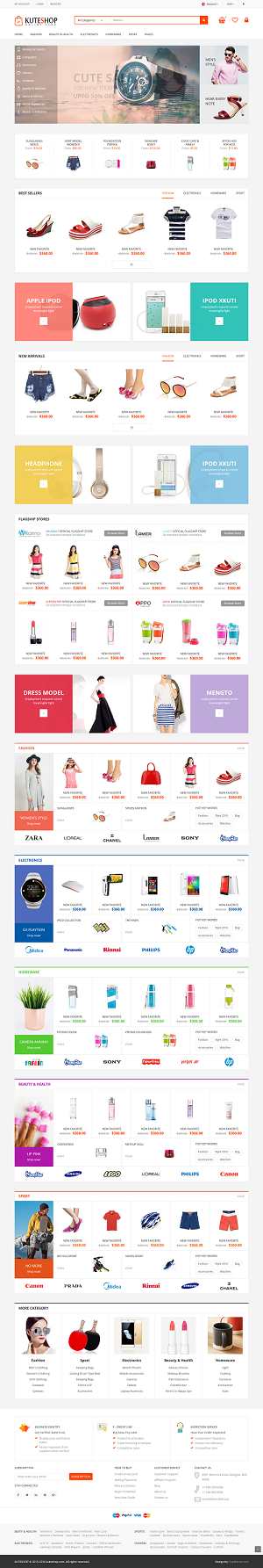 Mẫu website thời trang cute shop