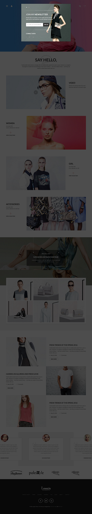 Mẫu website thời trang Lamerfashion