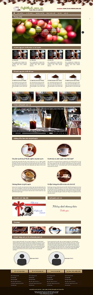 Mẫu web quán cafe 002