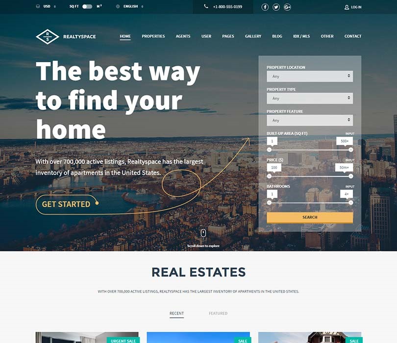 Realtyspace – website môi giới bất động sản