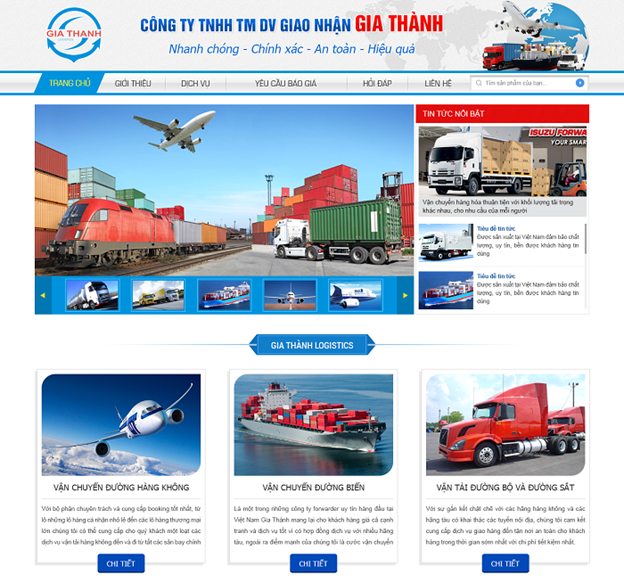 Thiết kế web giao vận, logistics chuyên nghiệp để làm gì?