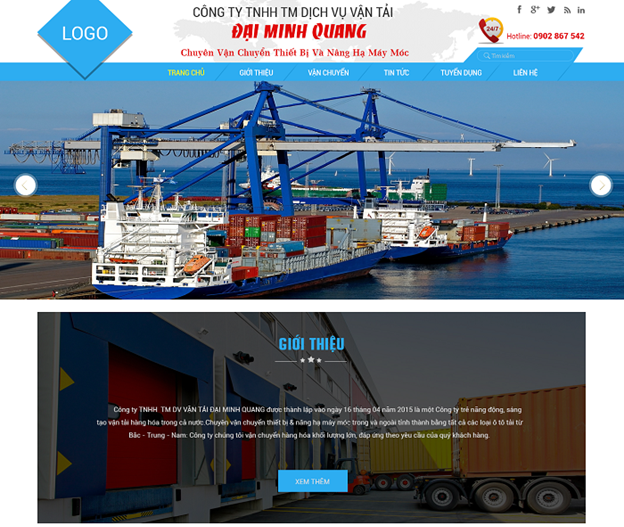  Thiết kế website logistics, vận chuyển, giao nhận chuyên nghiệp