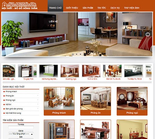 Thiết kế website nội thất đồ gỗ