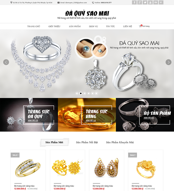 Tầm quan trọng của thiết kế web thời trang – trang sức